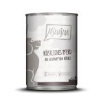 Lata de comida húmeda para perros de caballo con calabaza al vapor, de 400gr Mjamjam