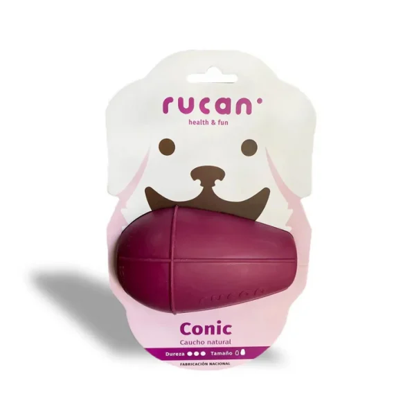 Juguete rellenable conic marca rucan morado dureza alta