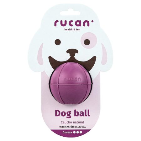 Pelota rellenable interactiva de color morado marca rucan