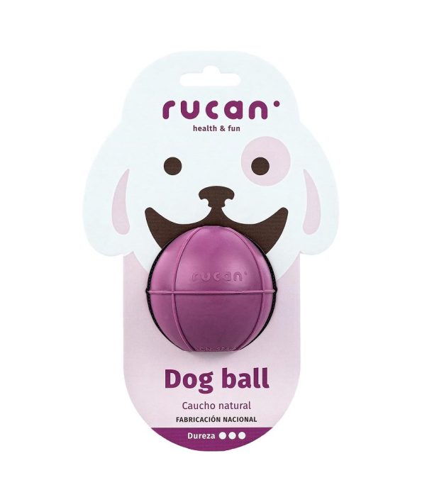 Pelota rellenable interactiva de color morado marca rucan